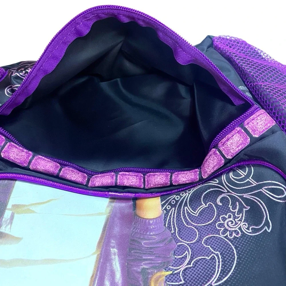 NEW W TAGS Disney Hannah Montana Backpack Girls Black‎ Purple Studded School Bag